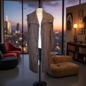 New York & Company Long Open Front
Cardigan Marble Sailor Collar XL